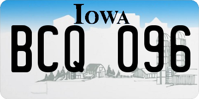 IA license plate BCQ096