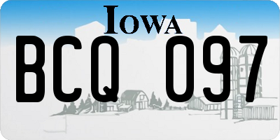 IA license plate BCQ097