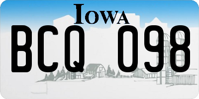 IA license plate BCQ098