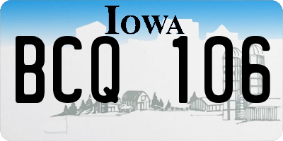 IA license plate BCQ106