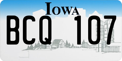 IA license plate BCQ107