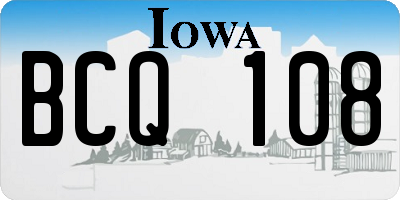 IA license plate BCQ108