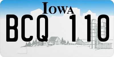 IA license plate BCQ110