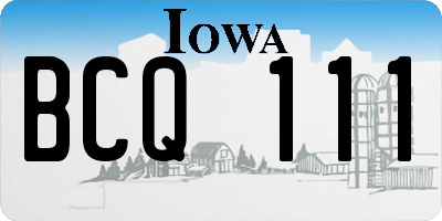 IA license plate BCQ111
