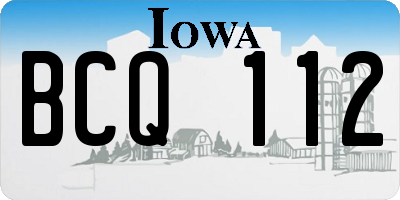 IA license plate BCQ112
