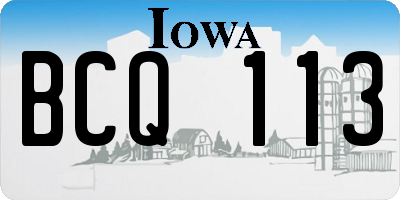 IA license plate BCQ113