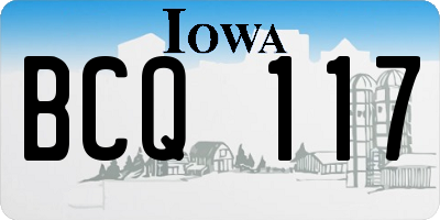 IA license plate BCQ117