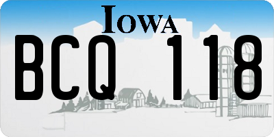 IA license plate BCQ118