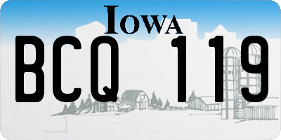 IA license plate BCQ119