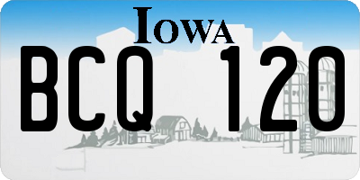 IA license plate BCQ120