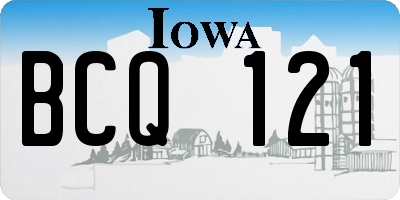 IA license plate BCQ121