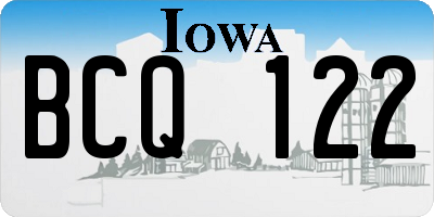 IA license plate BCQ122