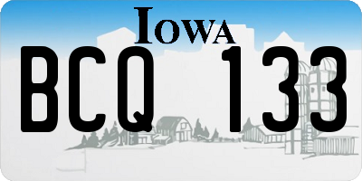 IA license plate BCQ133