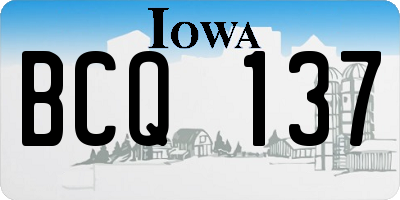 IA license plate BCQ137