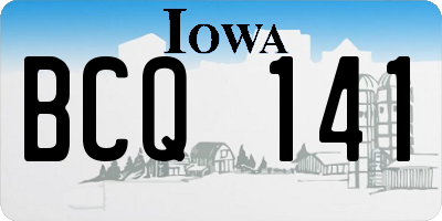 IA license plate BCQ141