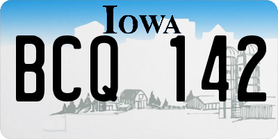 IA license plate BCQ142