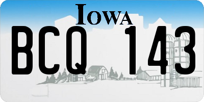 IA license plate BCQ143