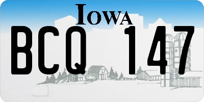 IA license plate BCQ147
