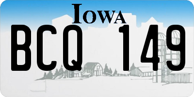 IA license plate BCQ149