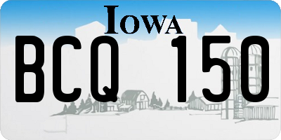 IA license plate BCQ150