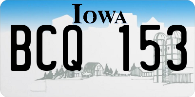 IA license plate BCQ153