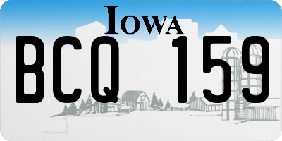 IA license plate BCQ159