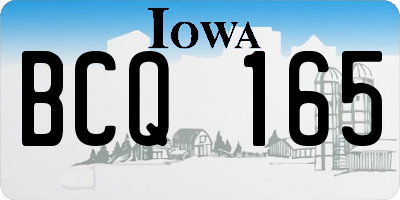 IA license plate BCQ165