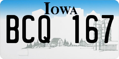 IA license plate BCQ167