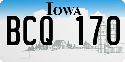 IA license plate BCQ170