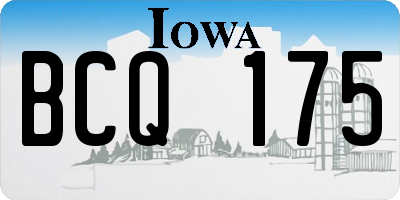 IA license plate BCQ175