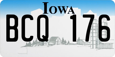 IA license plate BCQ176