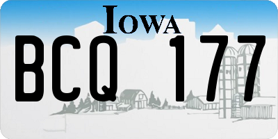IA license plate BCQ177