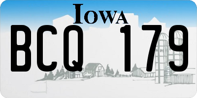 IA license plate BCQ179
