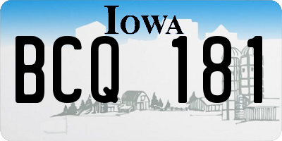IA license plate BCQ181