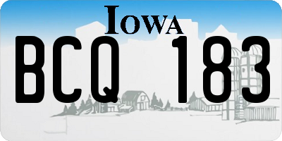 IA license plate BCQ183