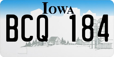 IA license plate BCQ184