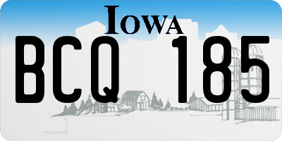 IA license plate BCQ185