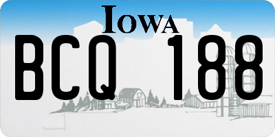 IA license plate BCQ188
