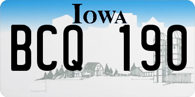IA license plate BCQ190