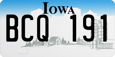 IA license plate BCQ191
