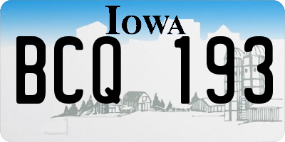 IA license plate BCQ193