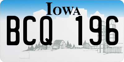 IA license plate BCQ196