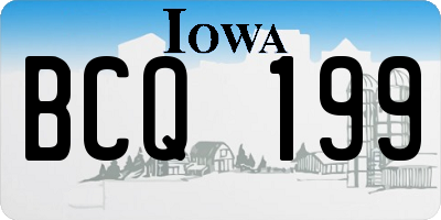 IA license plate BCQ199