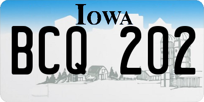 IA license plate BCQ202
