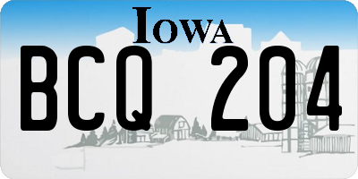 IA license plate BCQ204