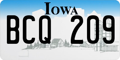 IA license plate BCQ209