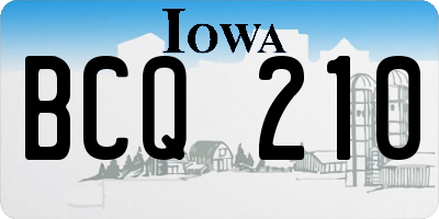 IA license plate BCQ210