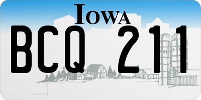 IA license plate BCQ211