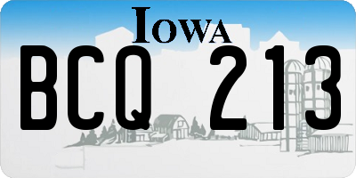 IA license plate BCQ213