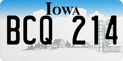IA license plate BCQ214